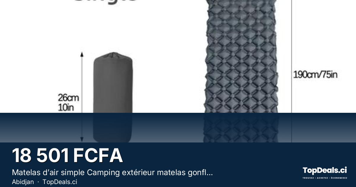 Aperçu du partage – Matelas d’air simple Camping extérieur matelas gonflable coussin de couchage avec oreiller