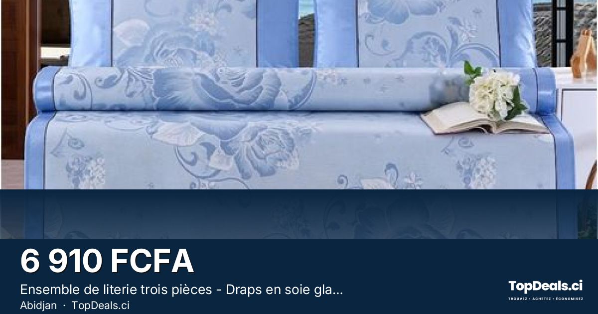 Aperçu du partage – Ensemble de literie trois pièces - Draps en soie glacée d"été - tapis de refroidissement-c