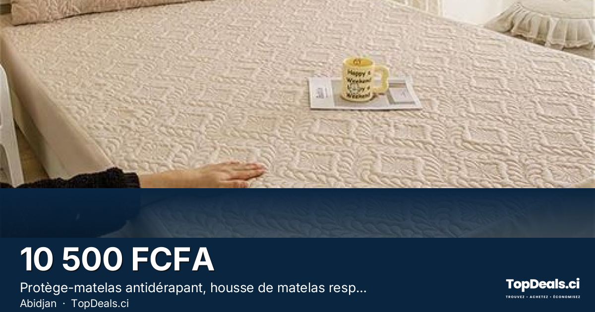 Aperçu du partage – Protège-matelas antidérapant, housse de matelas respirante (kaki, 150x200 cm)