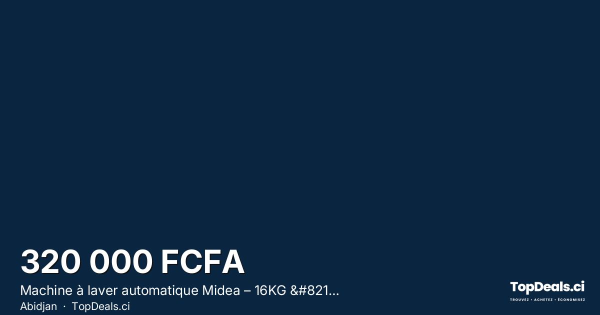 Aperçu du partage – Machine à laver automatique Midea – 16KG – Ouverture par le haut – Essor