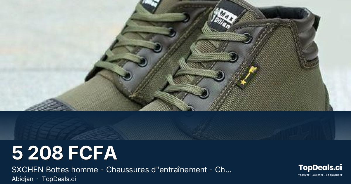 Aperçu du partage – SXCHEN Bottes homme - Chaussures d"entraînement - Chaussures en tissu - Bottes