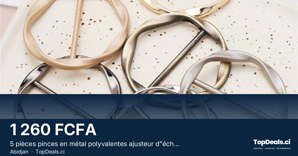 Aperçu du partage – 5 pièces pinces en métal polyvalentes ajusteur d"écharpe polyvalent ceinture fine et boucl