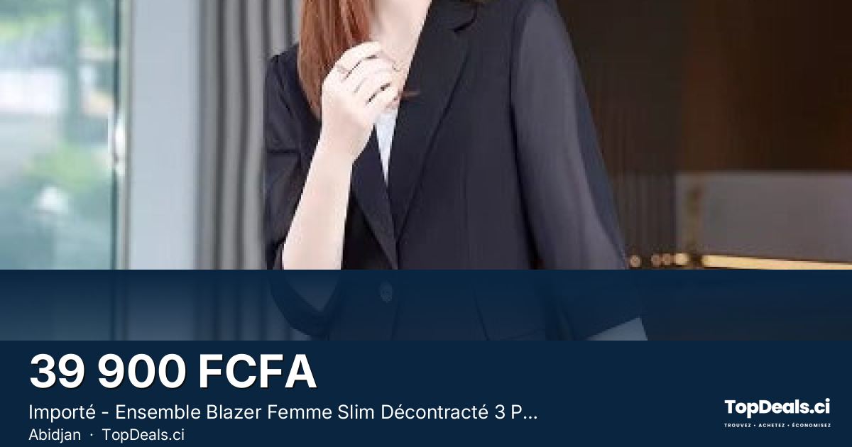 Aperçu du partage – Importé - Ensemble Blazer Femme Slim Décontracté 3 Pièces En Maille