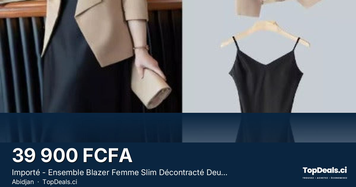 Aperçu du partage – Importé - Ensemble Blazer Femme Slim Décontracté Deux Pièces