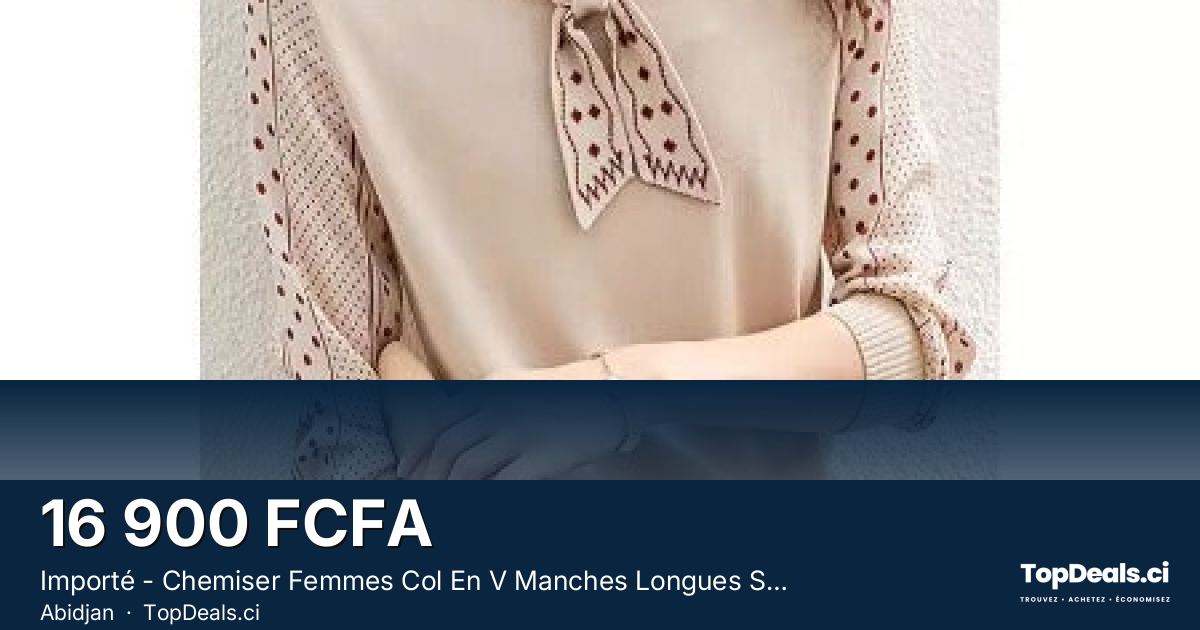 Aperçu du partage – Importé - Chemiser Femmes Col En V Manches Longues Style Pull