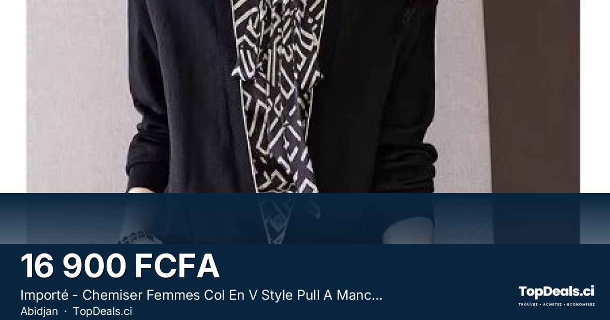 Aperçu du partage – Importé - Chemiser Femmes Col En V Style Pull A Manches Longues
