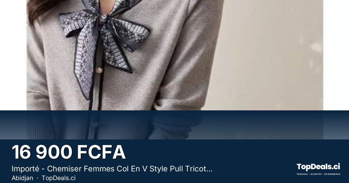 Aperçu du partage – Importé - Chemiser Femmes Col En V Style Pull Tricotés A Manches Longues