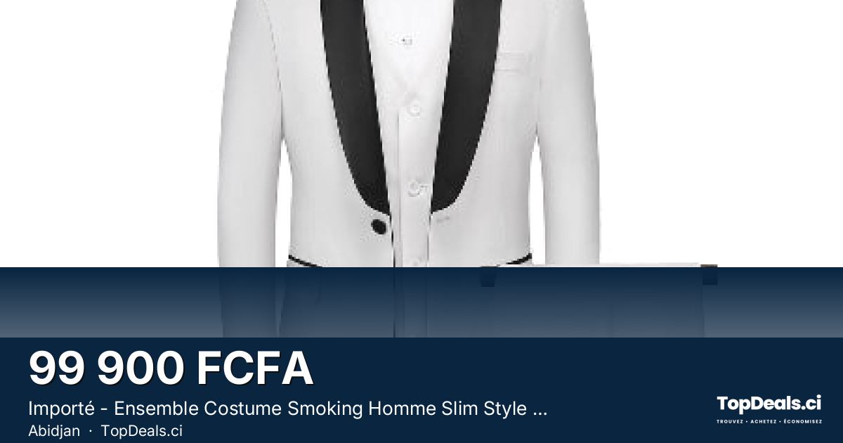 Aperçu du partage – Importé - Ensemble Costume Smoking Homme Slim Style Britannique 3 Pièces