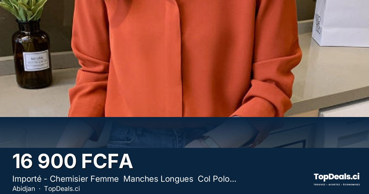 Aperçu du partage – Importé - Chemisier Femme  Manches Longues  Col Polo En Mousseline De Soie