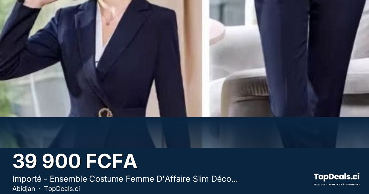 Aperçu du partage – Importé - Ensemble Costume Femme D'Affaire Slim Décontracté 2 Pièces