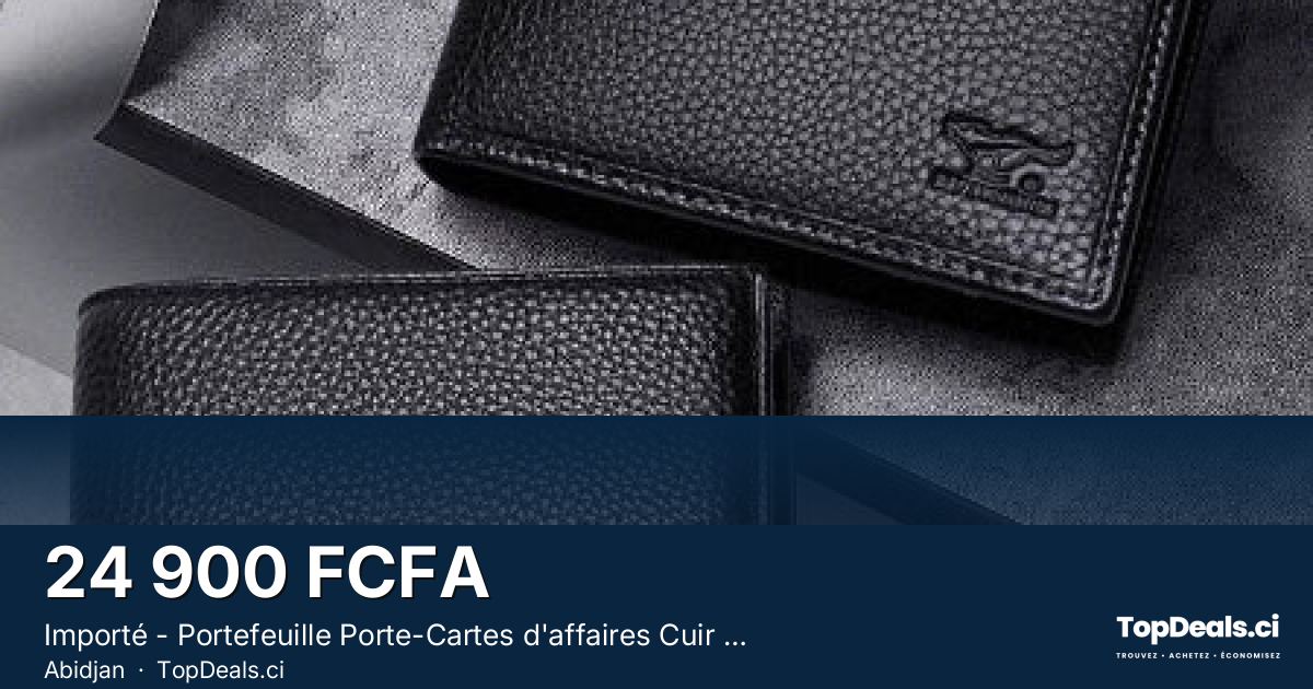 Aperçu du partage – Importé - Portefeuille Porte-Cartes d'affaires Cuir Véritable