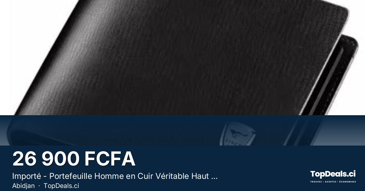 Aperçu du partage – Importé - Portefeuille Homme en Cuir Véritable Haut De Gamme