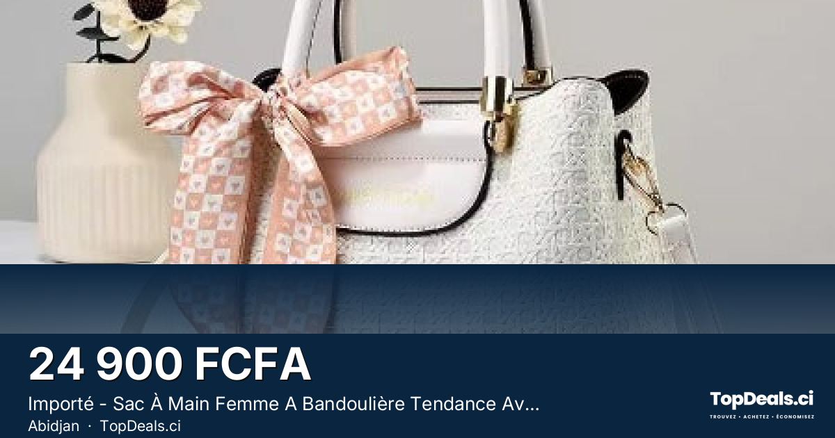 Aperçu du partage – Importé - Sac À Main Femme A Bandoulière Tendance Avec Noeud