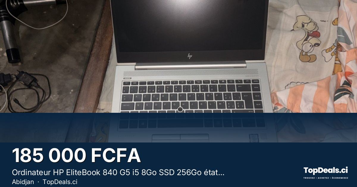 Aperçu du partage – Ordinateur HP EliteBook 840 G5 i5 8Go SSD 256Go état 10/10