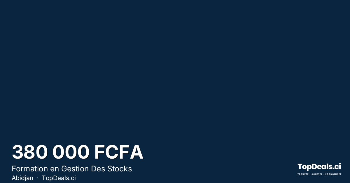 Aperçu du partage – Formation en Gestion Des Stocks