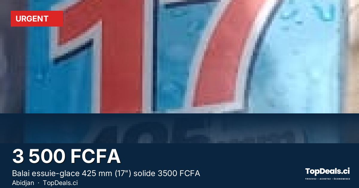 Aperçu du partage – Balai essuie-glace 425 mm (17") solide 3500 FCFA