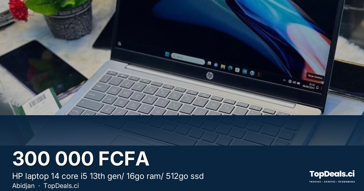 Aperçu du partage – HP laptop 14 core i5 13th gen/ 16go ram/ 512go ssd