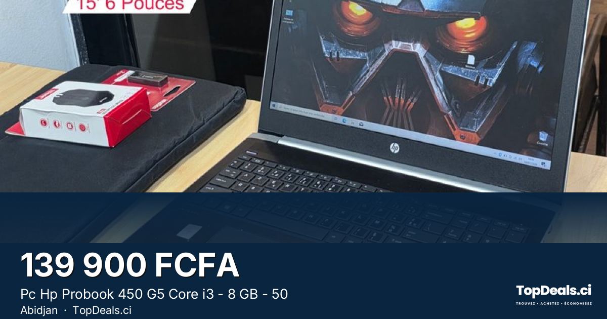 Aperçu du partage – Pc Hp Probook 450 G5 Core i3 - 8 GB - 50