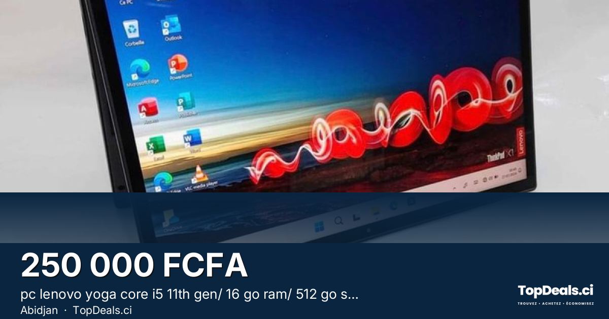 Aperçu du partage – pc lenovo yoga core i5 11th gen/ 16 go ram/ 512 go ssd