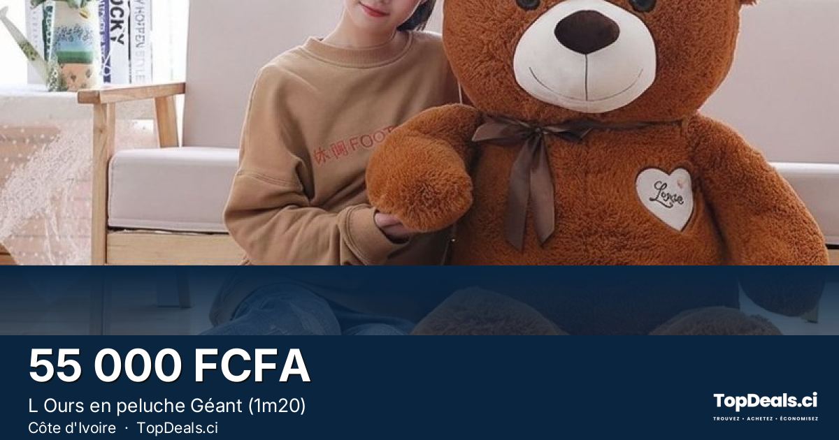 Aperçu du partage – L Ours en peluche Géant (1m20)