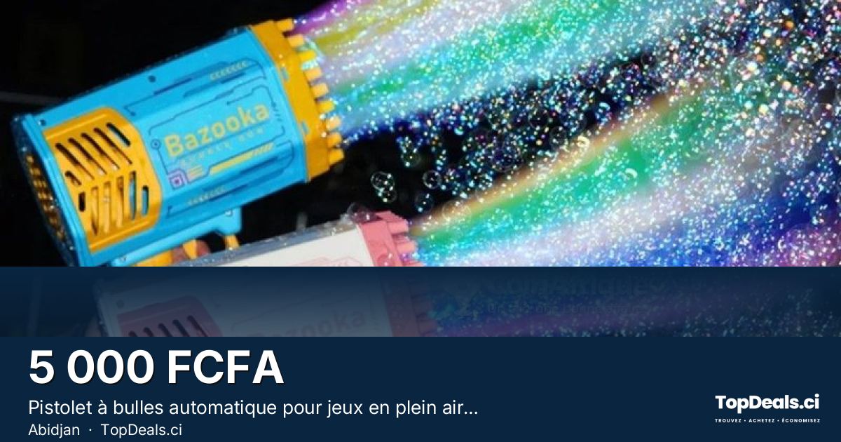 Aperçu du partage – Pistolet à bulles automatique pour jeux en plein air, fêtes
