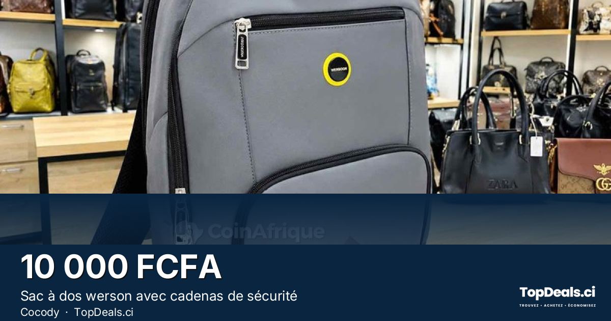 Aperçu du partage – Sac à dos werson avec cadenas de sécurité