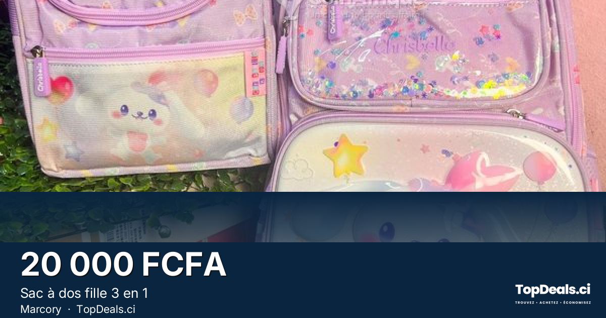 Aperçu du partage – Sac à dos fille 3 en 1