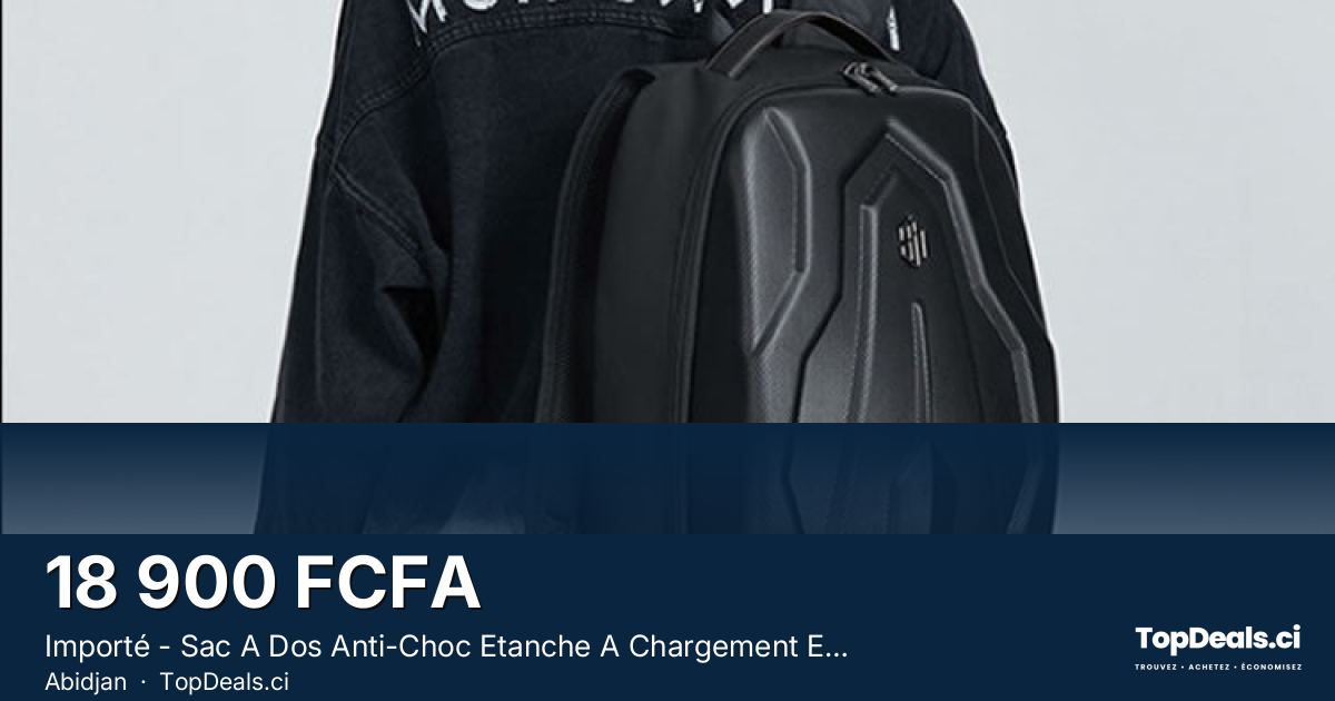 Aperçu du partage – Importé - Sac A Dos Anti-Choc Etanche A Chargement Externe