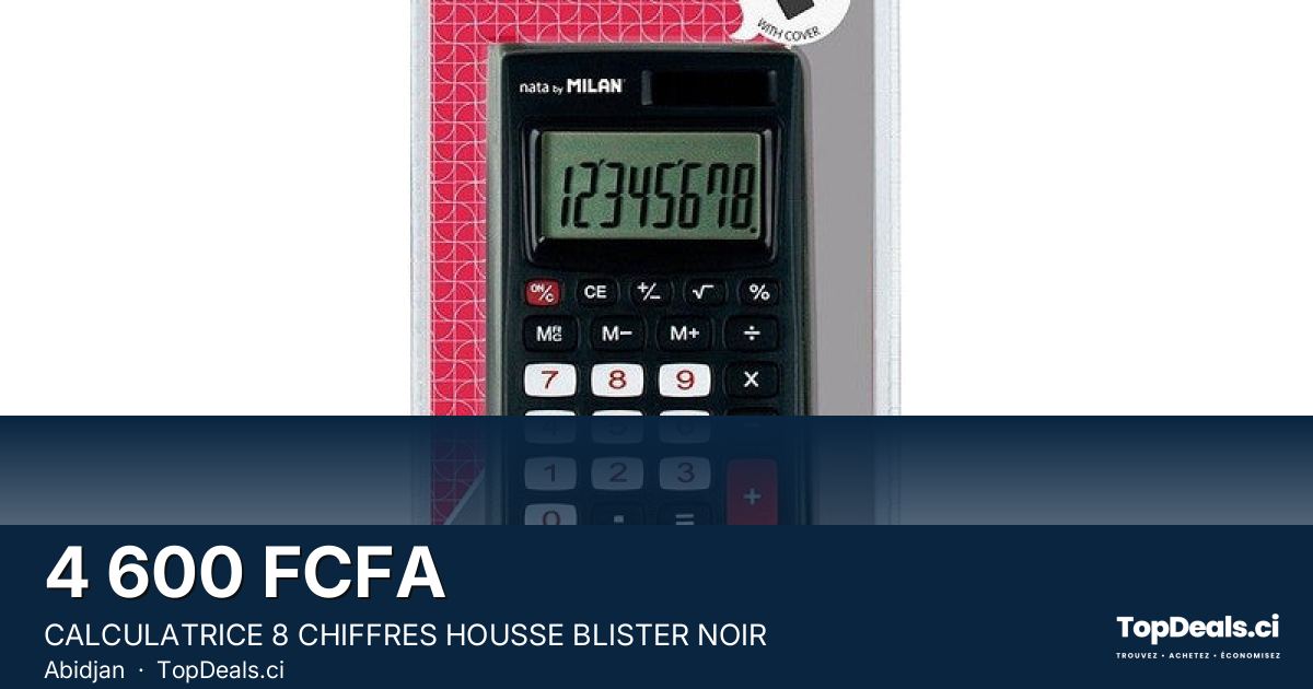 Aperçu du partage – CALCULATRICE 8 CHIFFRES HOUSSE BLISTER NOIR