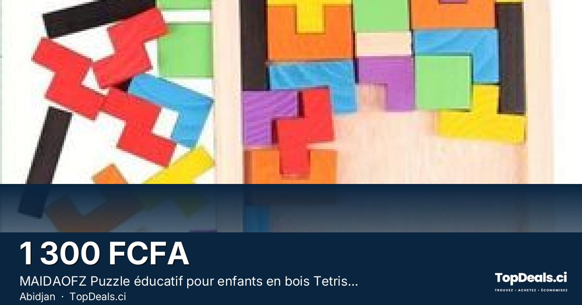 Aperçu du partage – MAIDAOFZ Puzzle éducatif pour enfants en bois Tetris, jeu de blocs de construction-