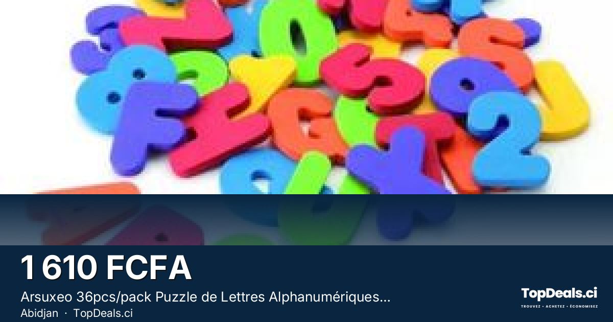 Aperçu du partage – Arsuxeo 36pcs/pack Puzzle de Lettres Alphanumériques de Bain Doux en EVA, Jouets pour Enfants,