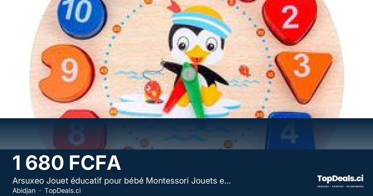 Aperçu du partage – Arsuxeo Jouet éducatif pour bébé Montessori Jouets en bois 3D Apprentissage de l'enfance Jouets