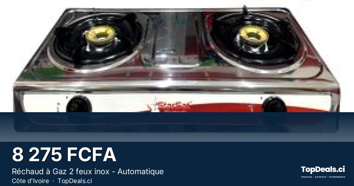 Aperçu du partage – Réchaud à Gaz 2 feux inox - Automatique