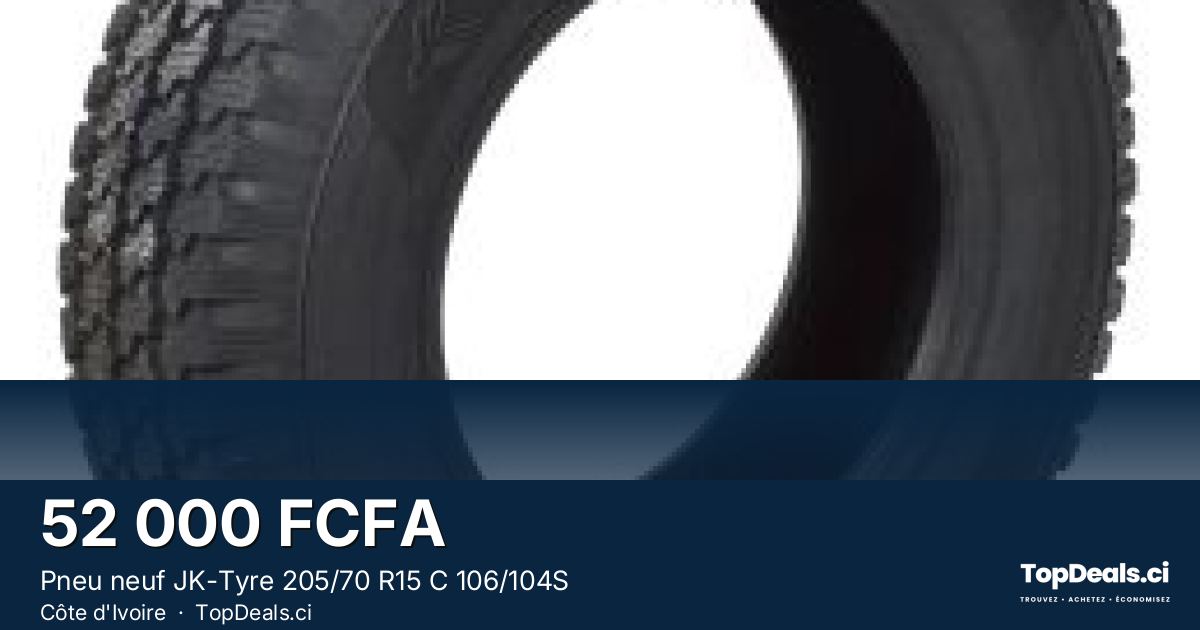 Aperçu du partage – Pneu neuf JK-Tyre 205/70 R15 C 106/104S