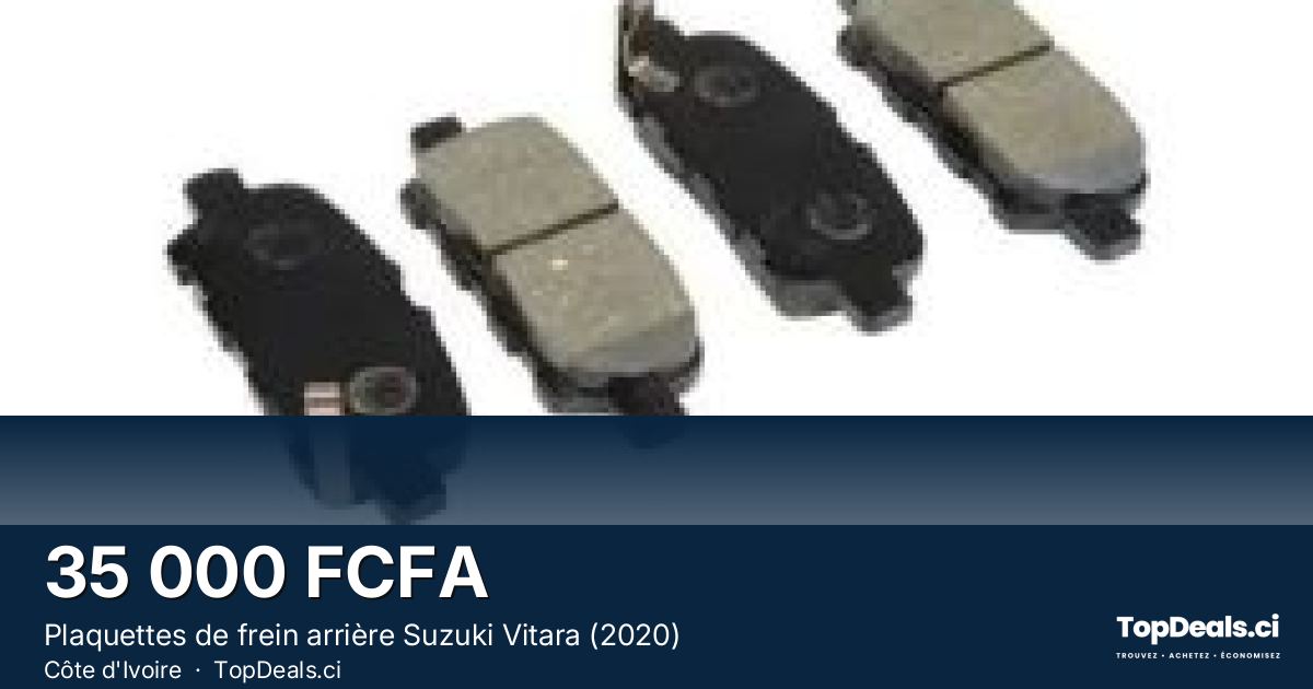 Aperçu du partage – Plaquettes de frein arrière Suzuki Vitara (2020)