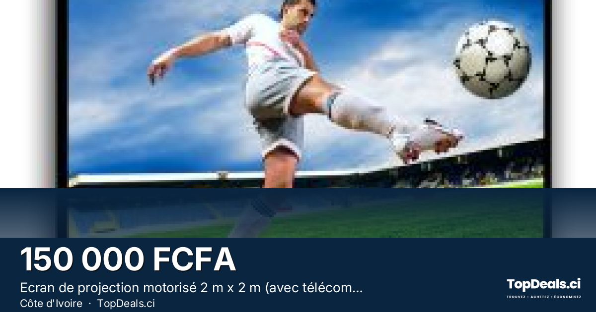 Aperçu du partage – Ecran de projection motorisé 2 m x 2 m (avec télécommande)