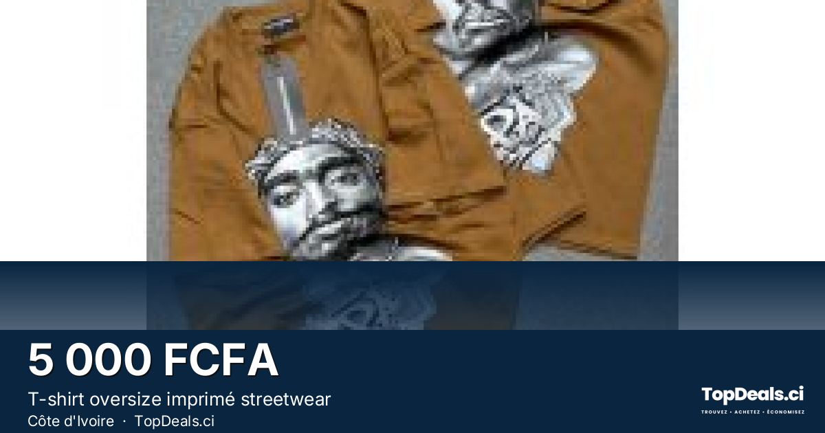 Aperçu du partage – T-shirt oversize imprimé streetwear