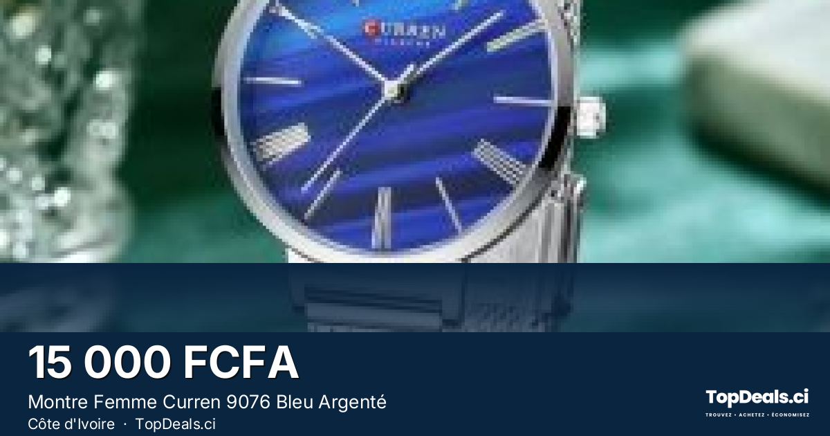 Aperçu du partage – Montre Femme Curren 9076 Bleu Argenté
