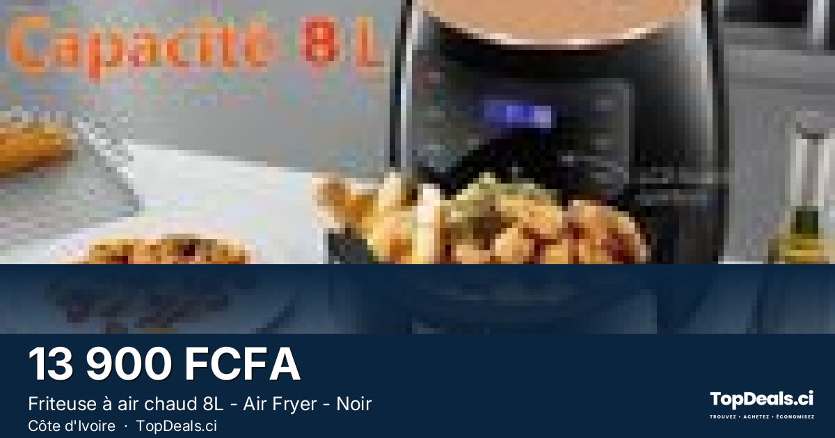 Aperçu du partage – Friteuse à air chaud 8L - Air Fryer - Noir