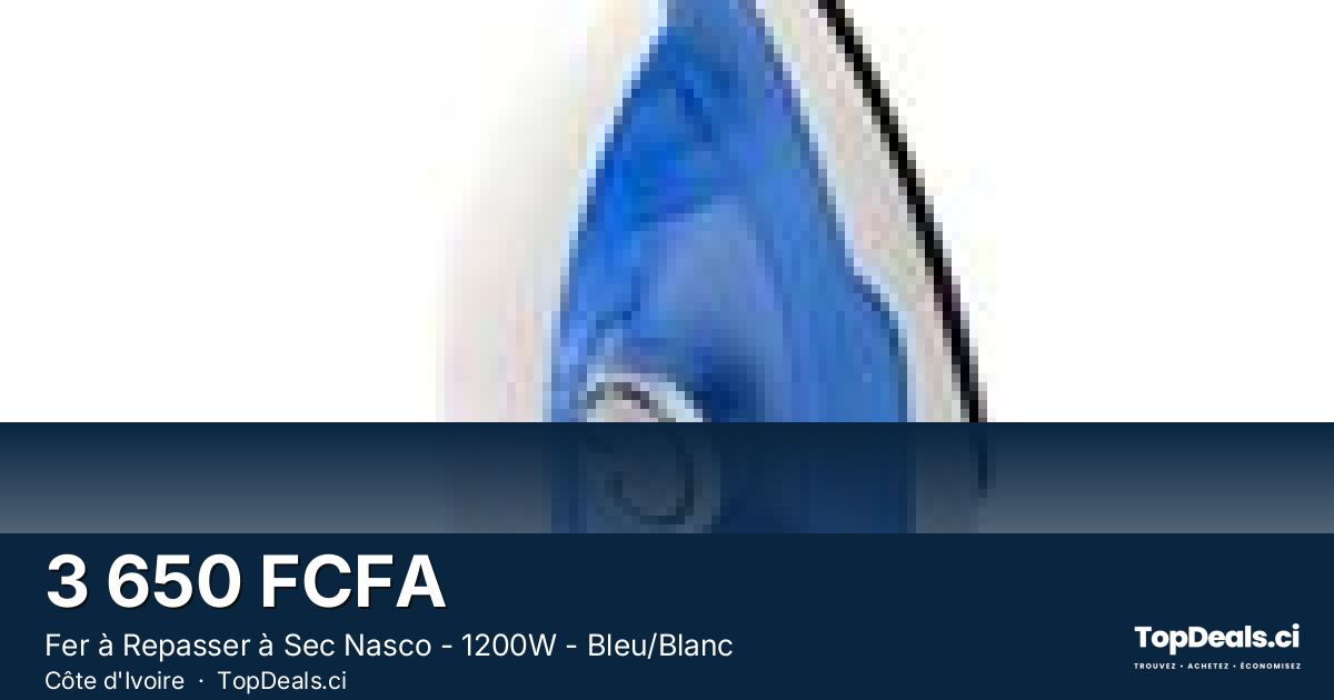 Aperçu du partage – Fer à Repasser à Sec Nasco - 1200W - Bleu/Blanc
