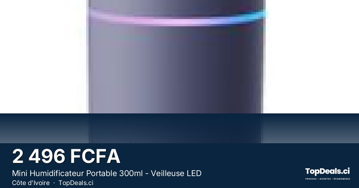 Aperçu du partage – Mini Humidificateur Portable 300ml - Veilleuse LED