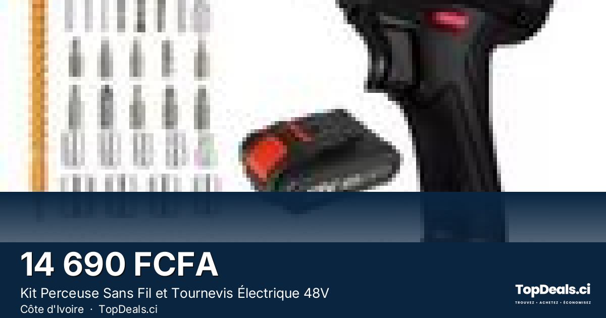 Aperçu du partage – Kit Perceuse Sans Fil et Tournevis Électrique 48V