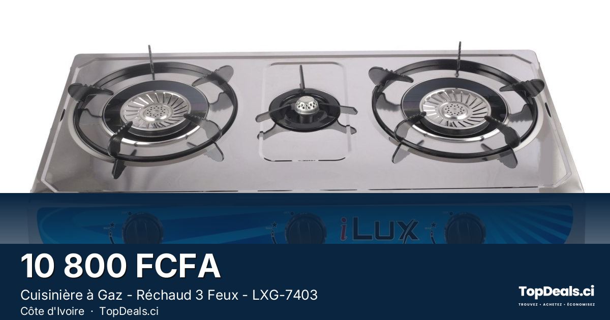 Aperçu du partage – Cuisinière à Gaz - Réchaud 3 Feux - LXG-7403