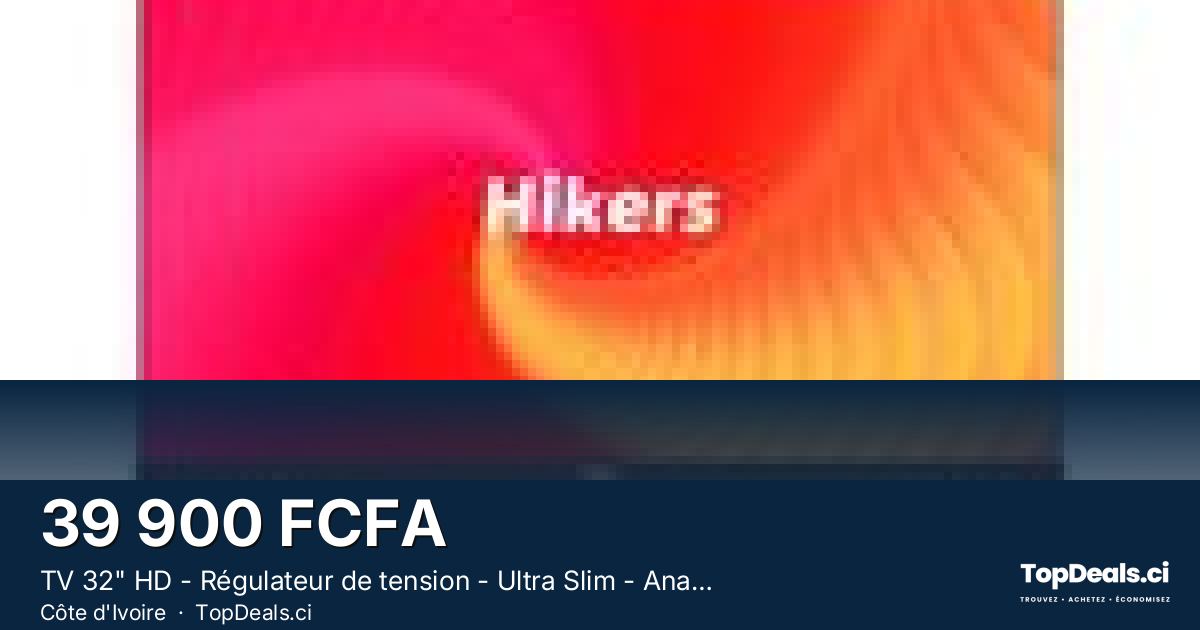 Aperçu du partage – TV 32" HD - Régulateur de tension - Ultra Slim - Analogique - Noir