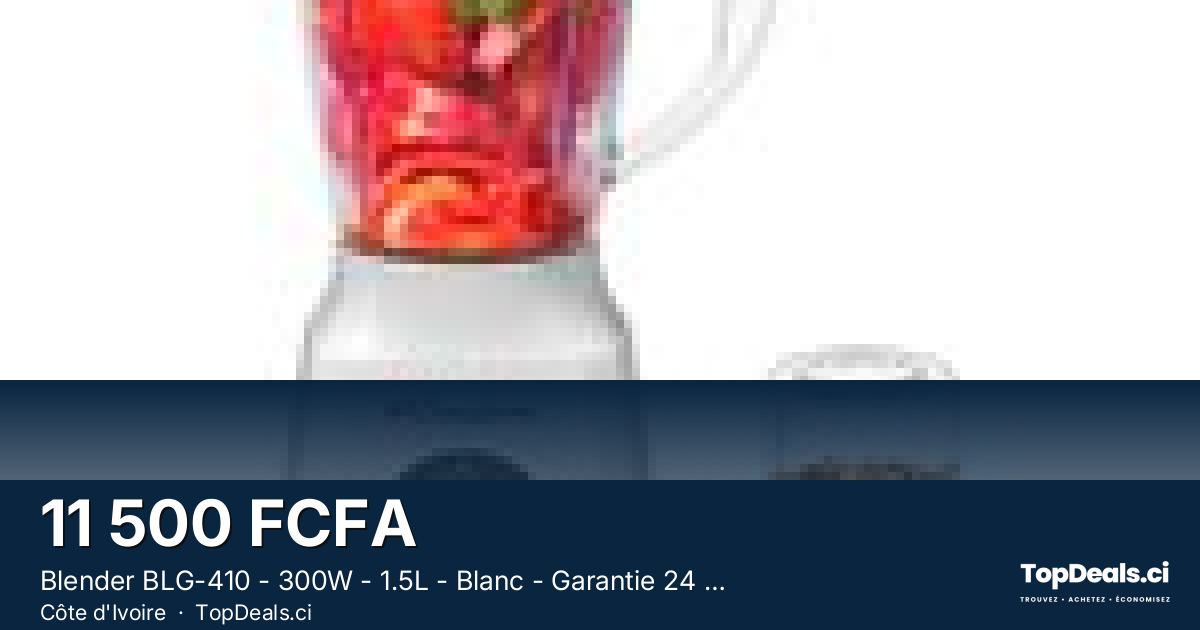 Aperçu du partage – Blender BLG-410 - 300W - 1.5L - Blanc - Garantie 24 mois
