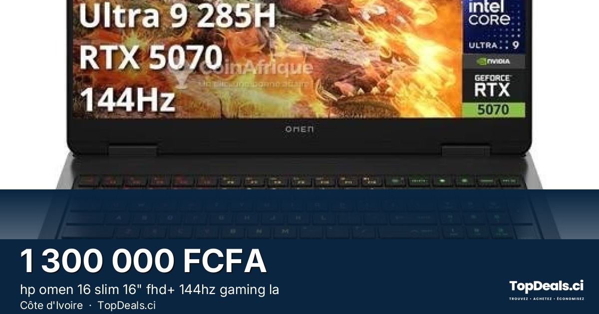 Aperçu du partage – hp omen 16 slim 16" fhd+ 144hz gaming la