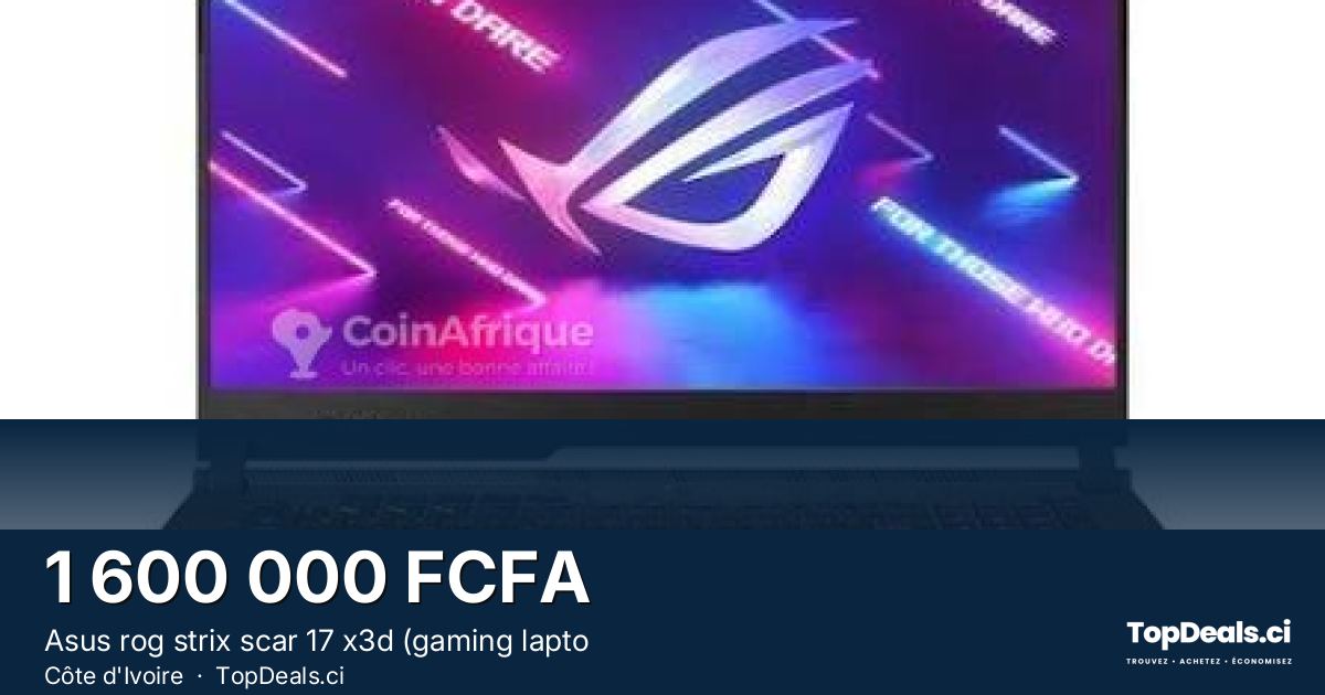 Aperçu du partage – Asus rog strix scar 17 x3d (gaming lapto