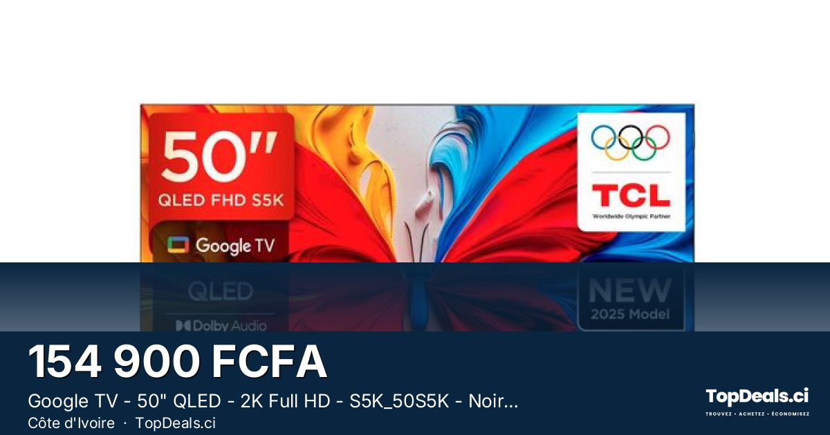Aperçu du partage – Google TV - 50" QLED - 2K Full HD - S5K_50S5K - Noir - Garantie 12 Mois
