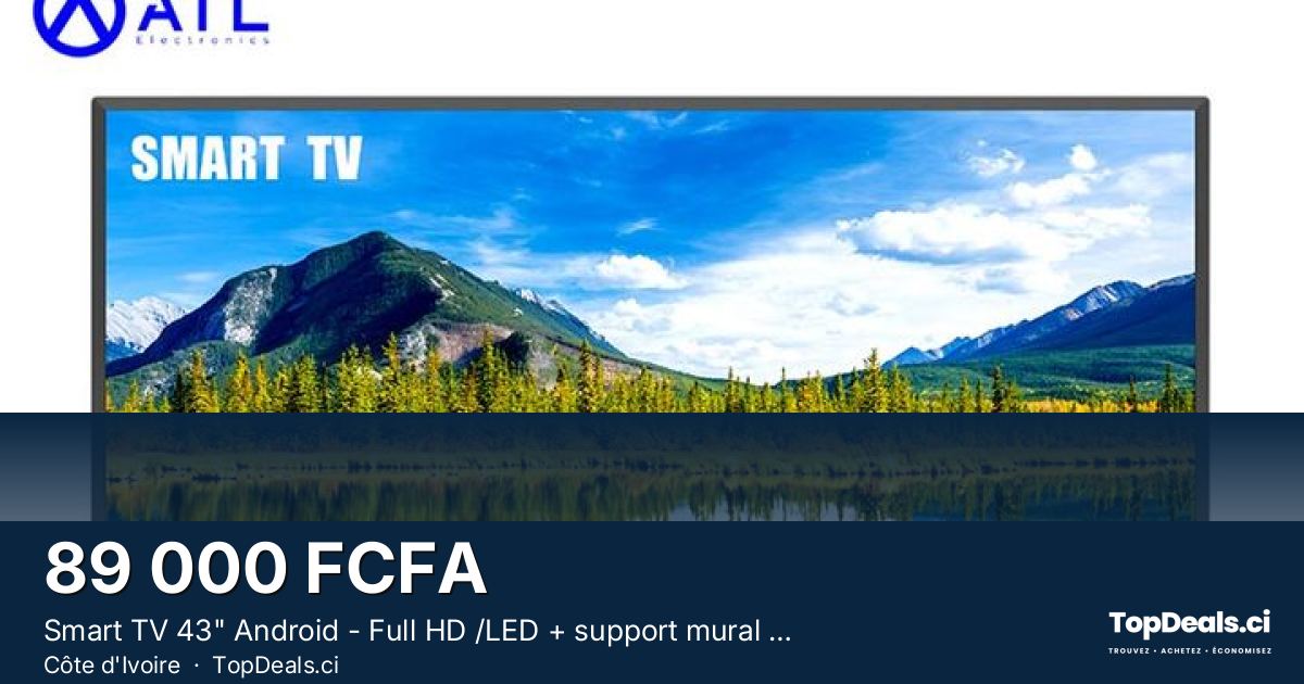 Aperçu du partage – Smart TV 43" Android - Full HD /LED + support mural offert - ATL-43V7-S - Android 12 - Noir - G