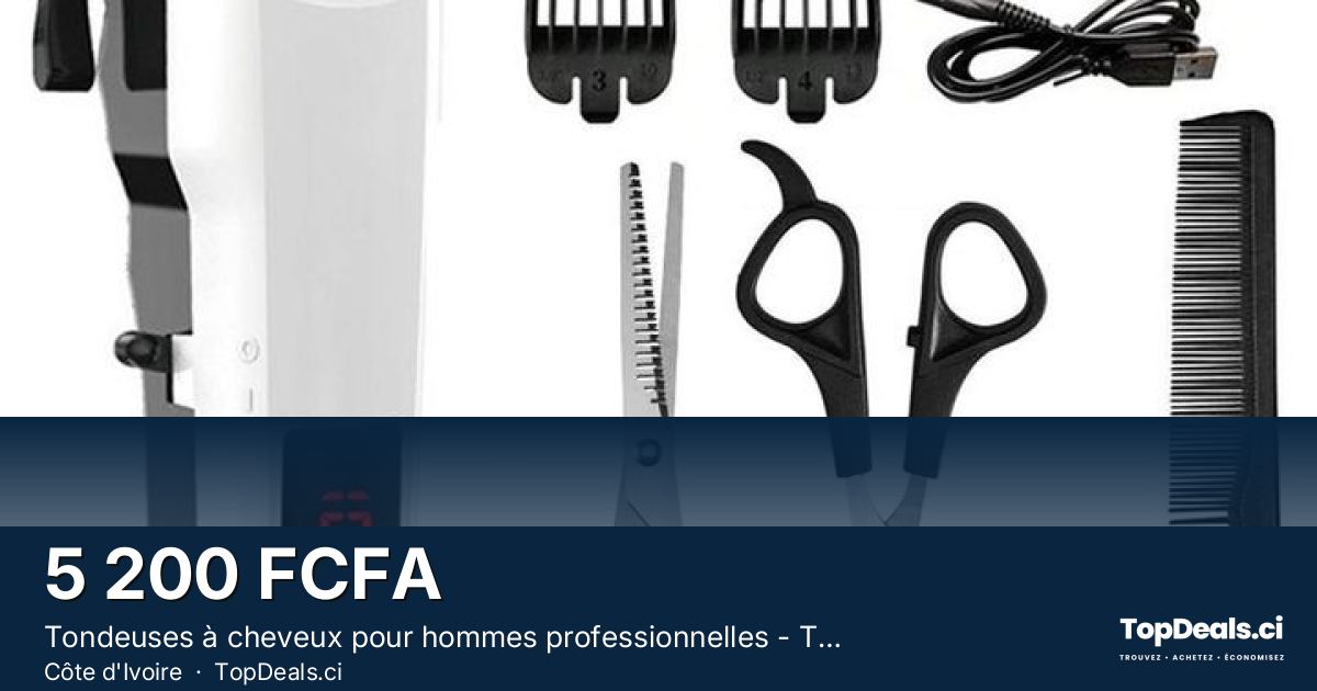 Aperçu du partage – Tondeuses à cheveux pour hommes professionnelles - Tondeuses de barbier sans fil et avec fil po